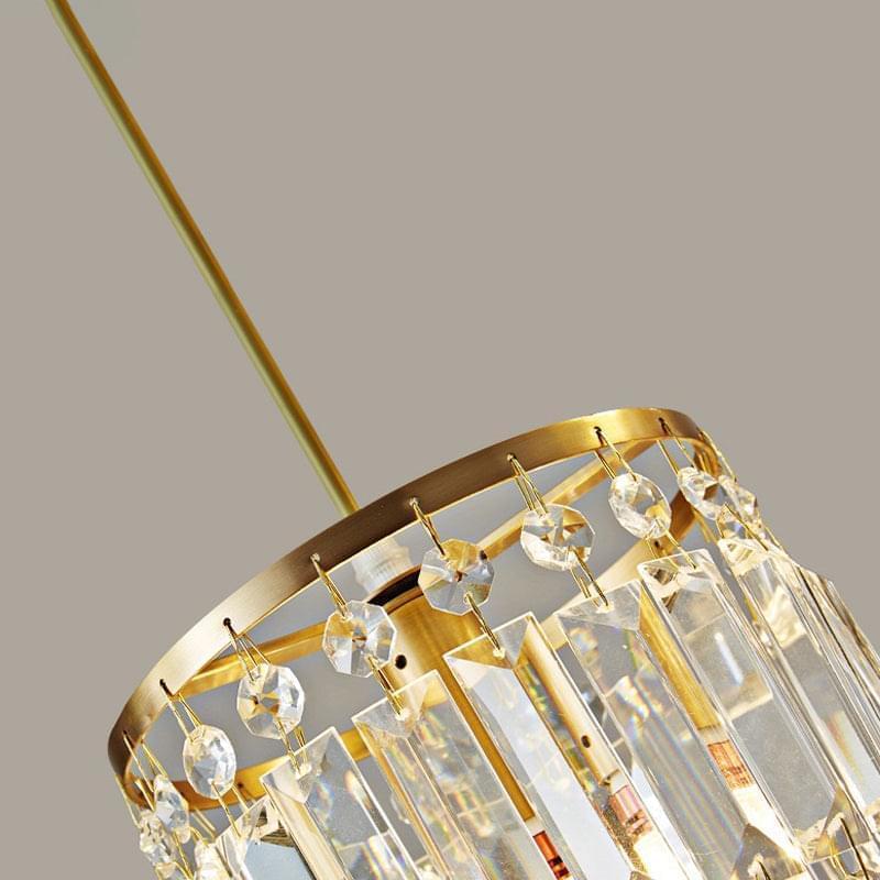 1- Light Gold Crystal Linear Pendant Light