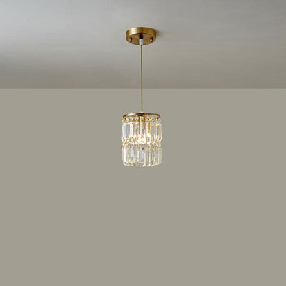 1- Light Gold Crystal Linear Pendant Light