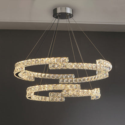 Double Irregularity Ring  LED Chandelier