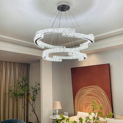 Double Irregularity Ring  LED Chandelier