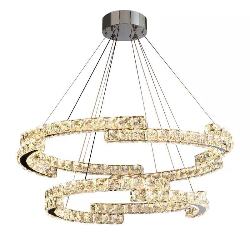 Double Irregularity Ring  LED Chandelier