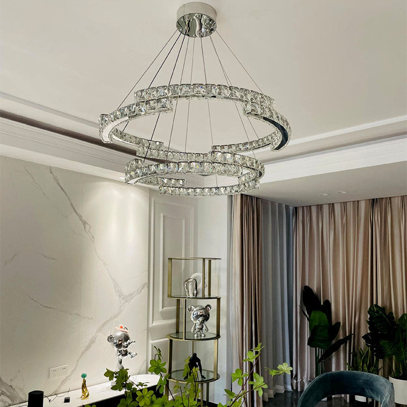 Double Irregularity Ring  LED Chandelier