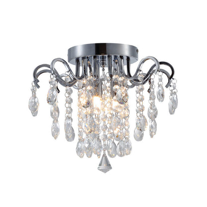 Modern Mini Round Crystal Flush Mount Ceiling Light