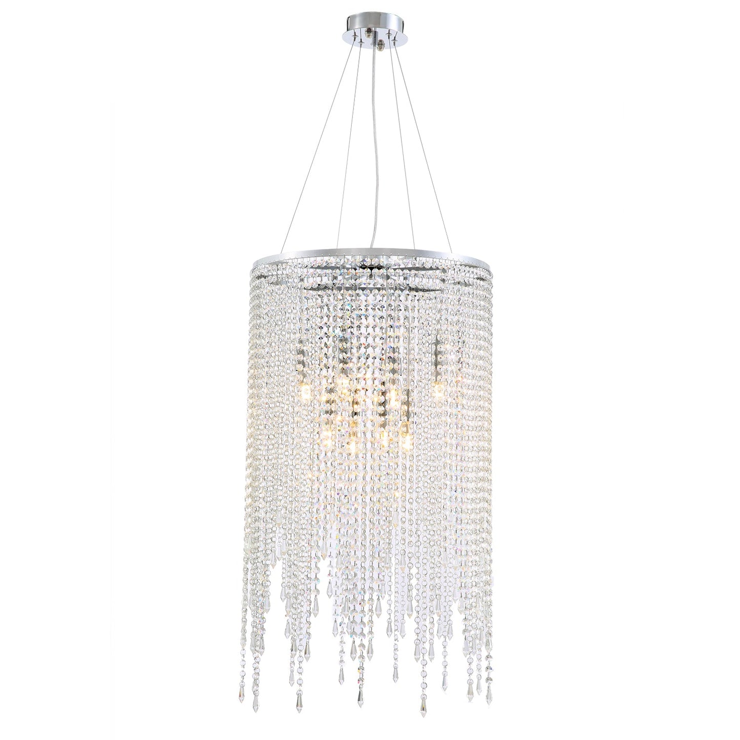 Luxury Linear Round Contemporary Island Crystal Chandelier