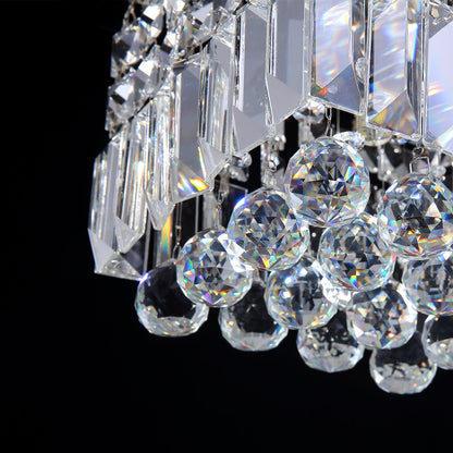 Small Square Hallway Crystal Chandelier - Ceiling Light