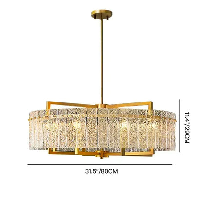 Round Brass Drum Chandelier