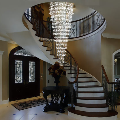 Round Raindrop Crystal Chandelier - Ceiling Light