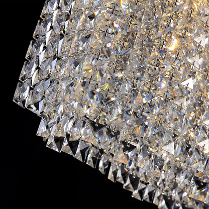 Rectangular Raindrop Crystal Pendant Light