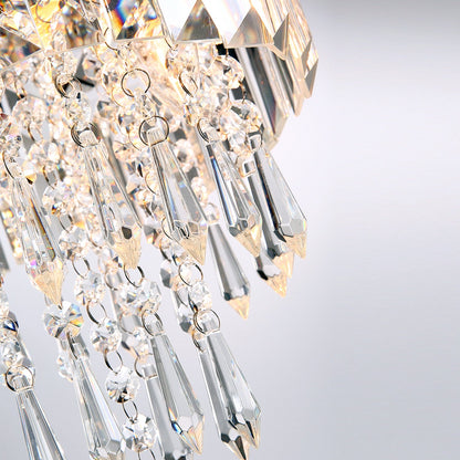 Small Modern Flush Mount Mini Crystal Chandelier