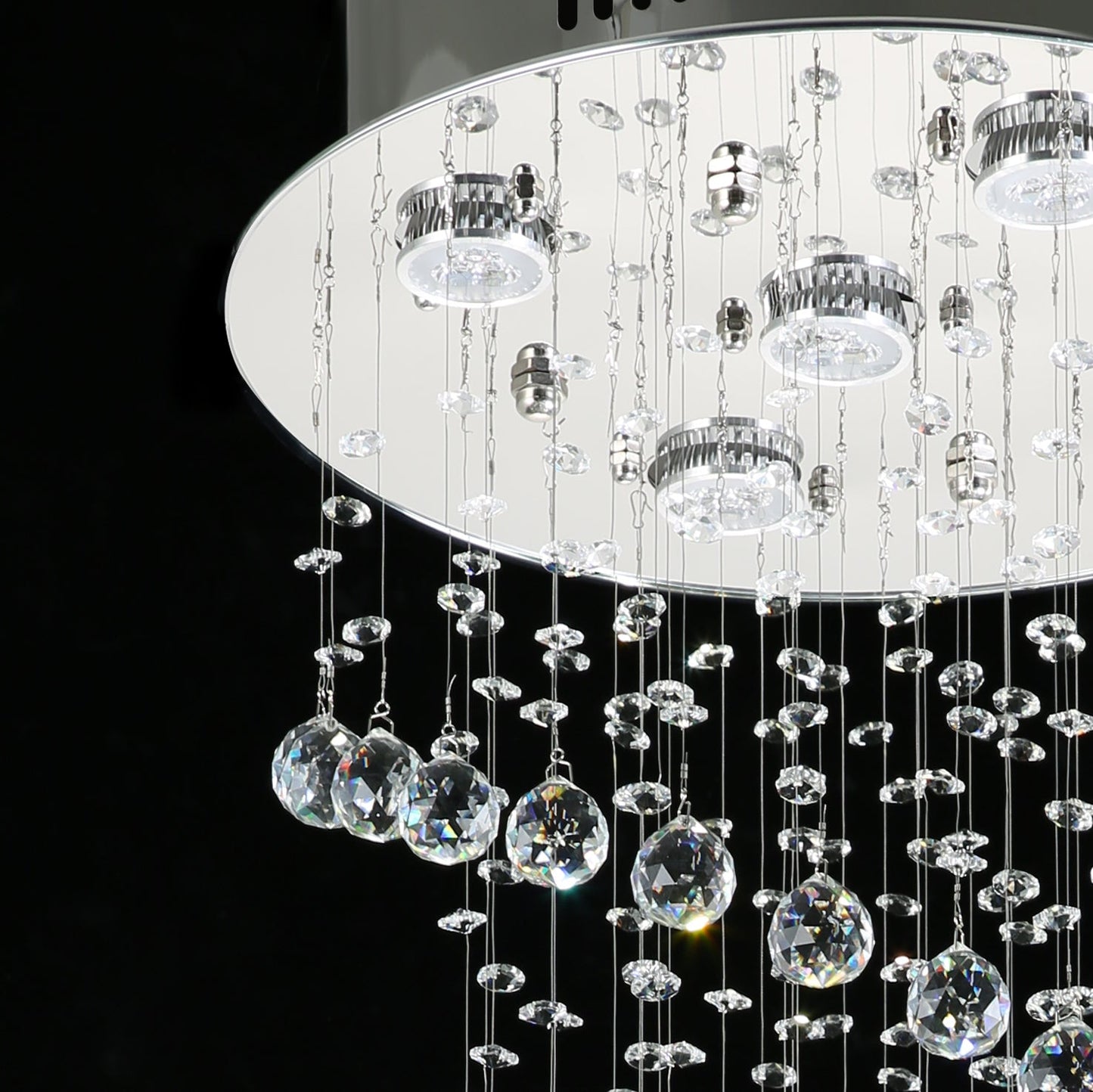 Spiral Raindrop Chandelier - Raindrop Crystal Chandelier