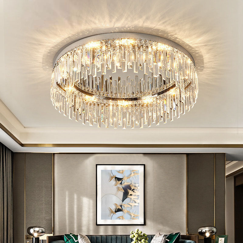 Modern Irregular Crystal Flush Mount Ceiling Light