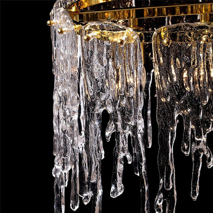 Rectangular Icicle Glass Chandelier