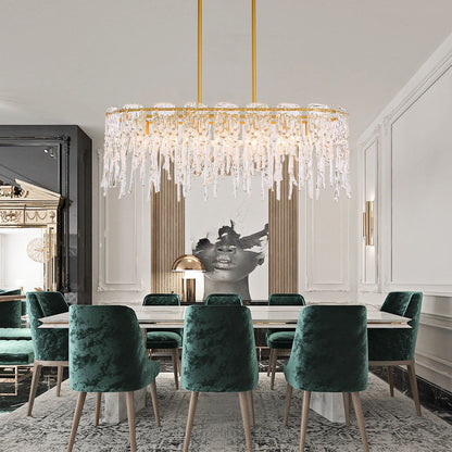 Rectangular Icicle Glass Chandelier