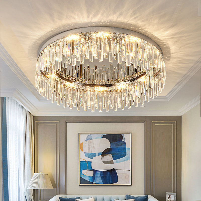 Modern Irregular Crystal Flush Mount Ceiling Light