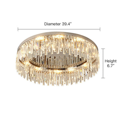 Modern Irregular Crystal Flush Mount Ceiling Light