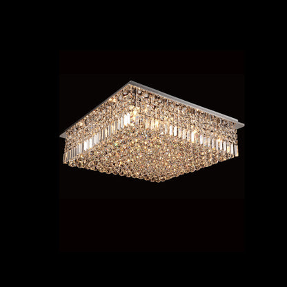 Rectangular Raindrop Crystal Living Room Chandelier Ceiling Lights