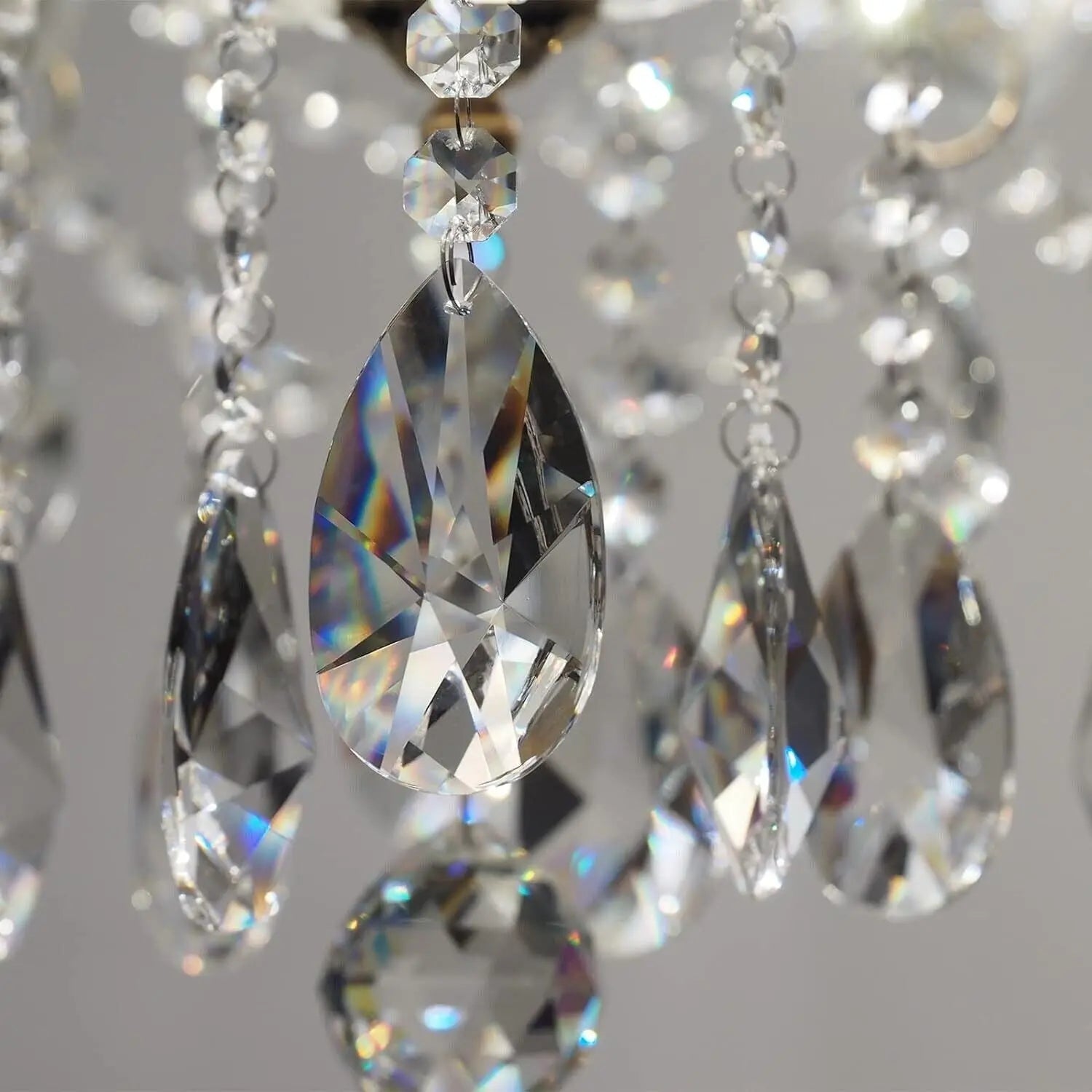 Pack of 24 Teardrop Chandelier Prisms Candle Chandelier Crystal Pendants Glass