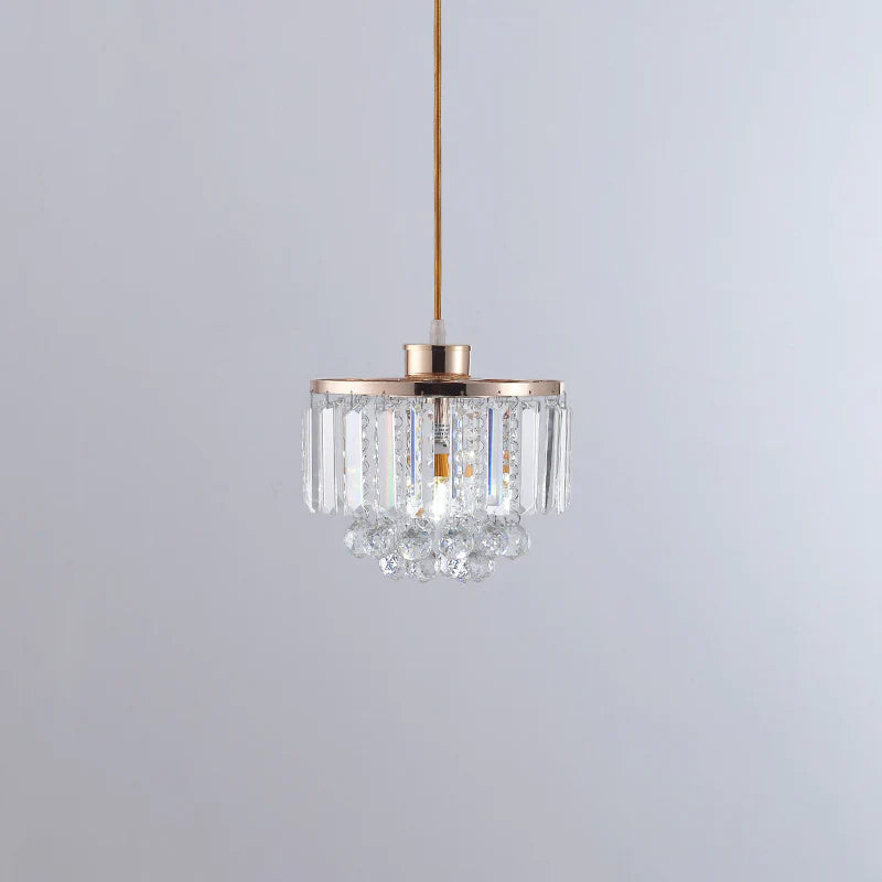 Clear Crystal  Linear Pendant Light