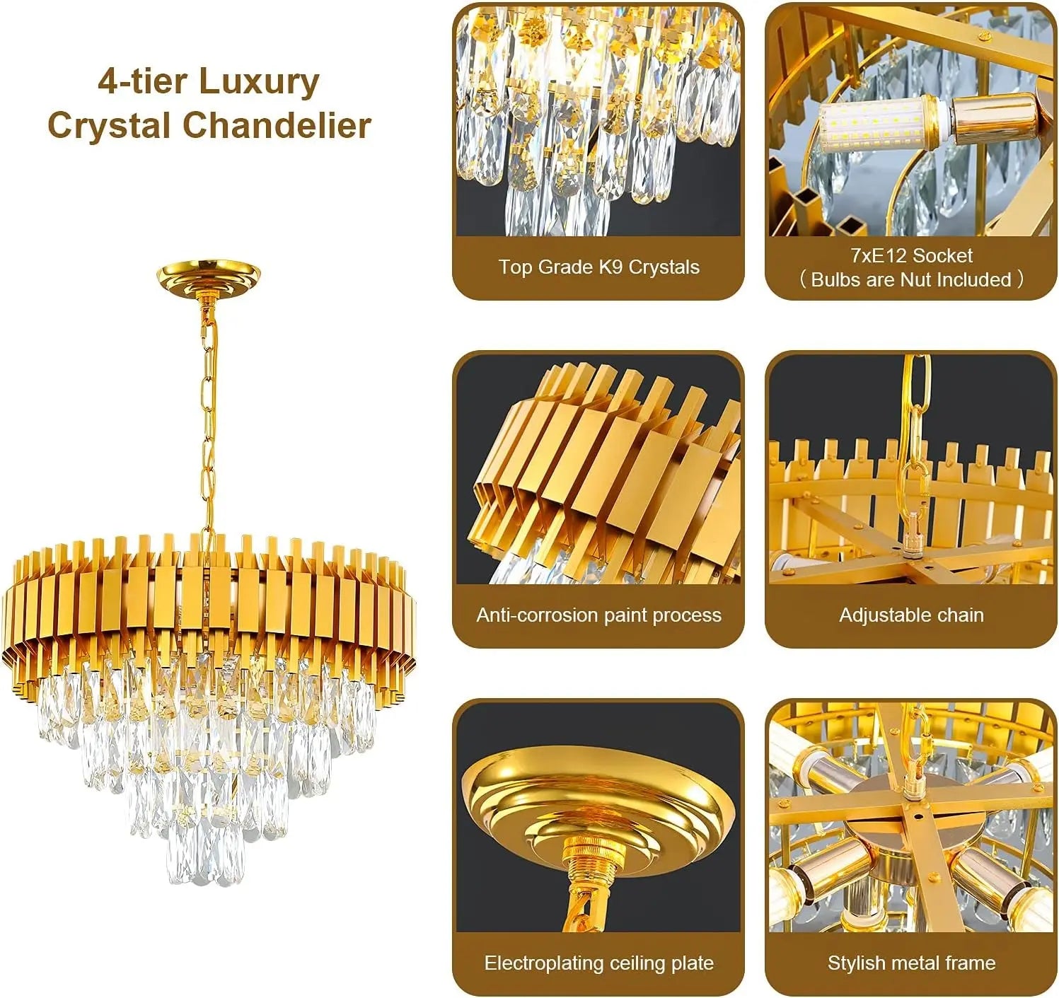 Modern Crystal Chandeliers for Dining Room