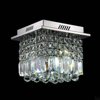 Small Square Hallway Crystal Chandelier - Ceiling Light