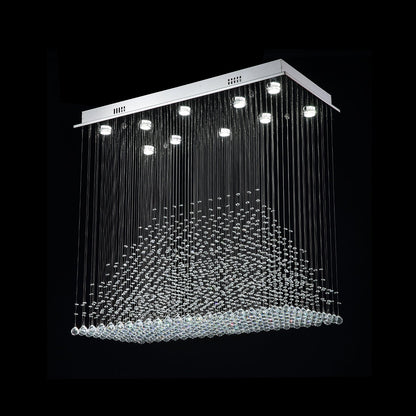 Rectangular Base Pyramid Raindrop Crystal Ceiling Lights