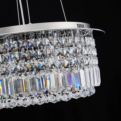 Modern Round Drum Crystal Chandelier