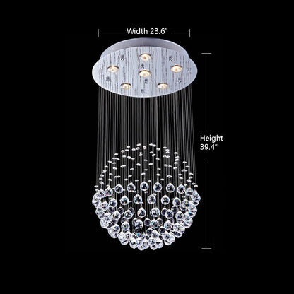 Sphere Raindrop Crystal Chandelier Ceiling Lights - Dining Room