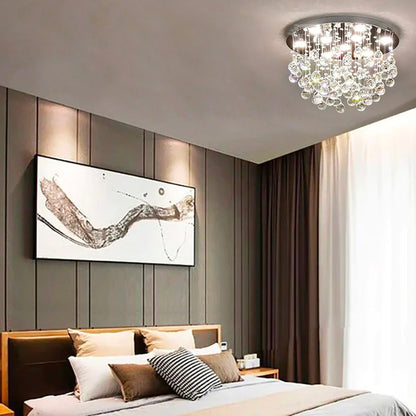 Modern Flush Mount Crystal Chandelier - Fruit Shaped Ceiling Light