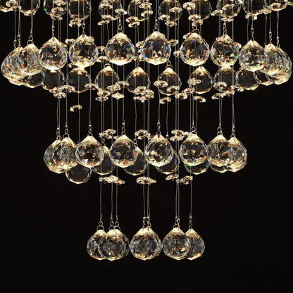 Multi Layer Round Crystal Chandelier Ceiling Lights