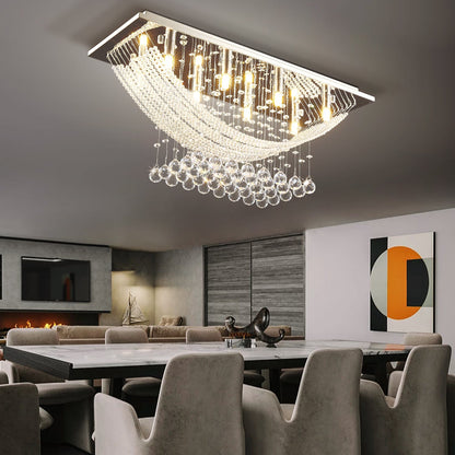 Boat Shape Luxury Crystal Chandelier - Modern Ceiling Light