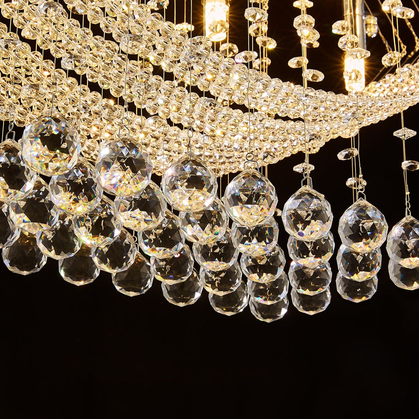 Boat Shape Luxury Crystal Chandelier - Modern Ceiling Light