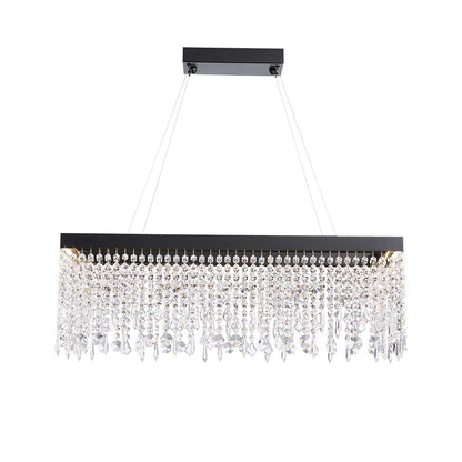 Rectangle Crystal Raindrop Chandelier