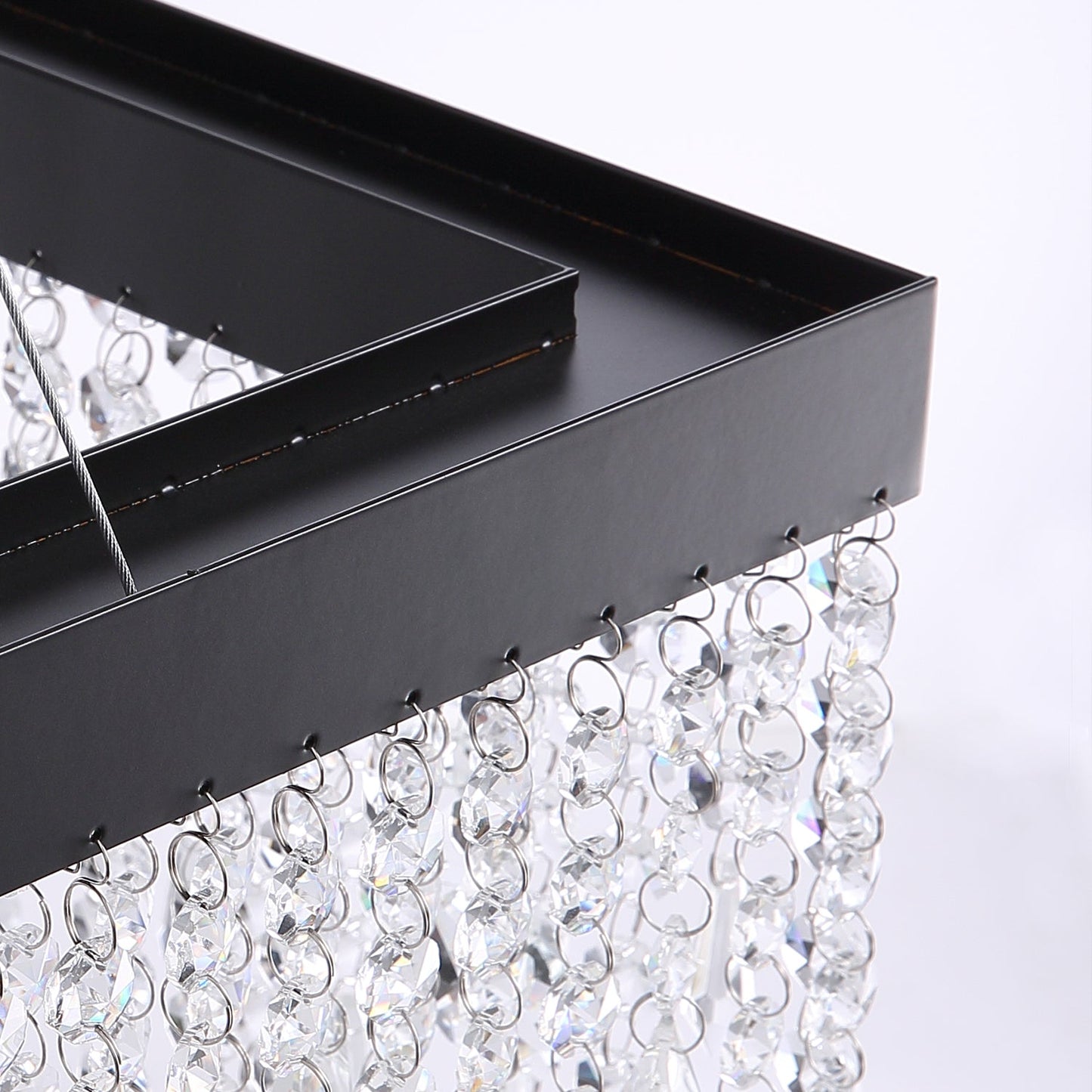 Rectangle Crystal Raindrop Chandelier