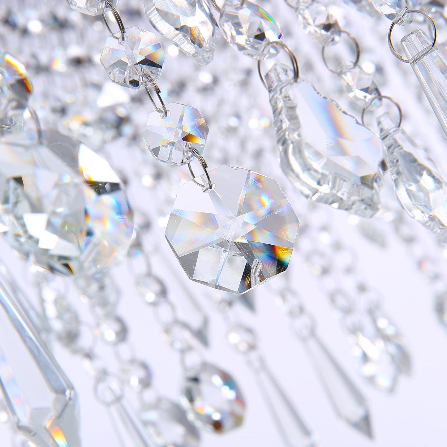 Rectangle Crystal Raindrop Chandelier