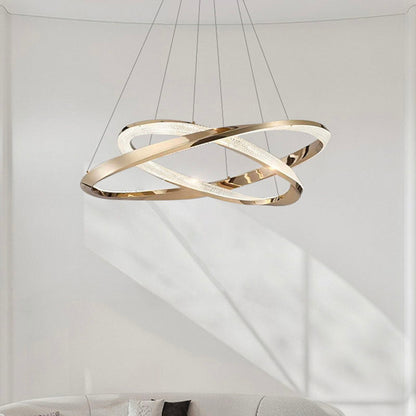 Gold Multi-layer Ring Chandelier