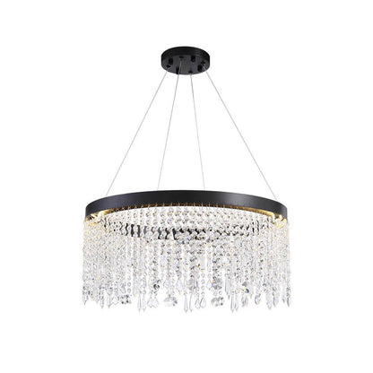 Circular Crystal Raindrop Chandelier