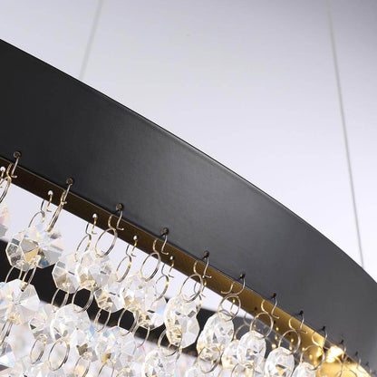 Circular Crystal Raindrop Chandelier