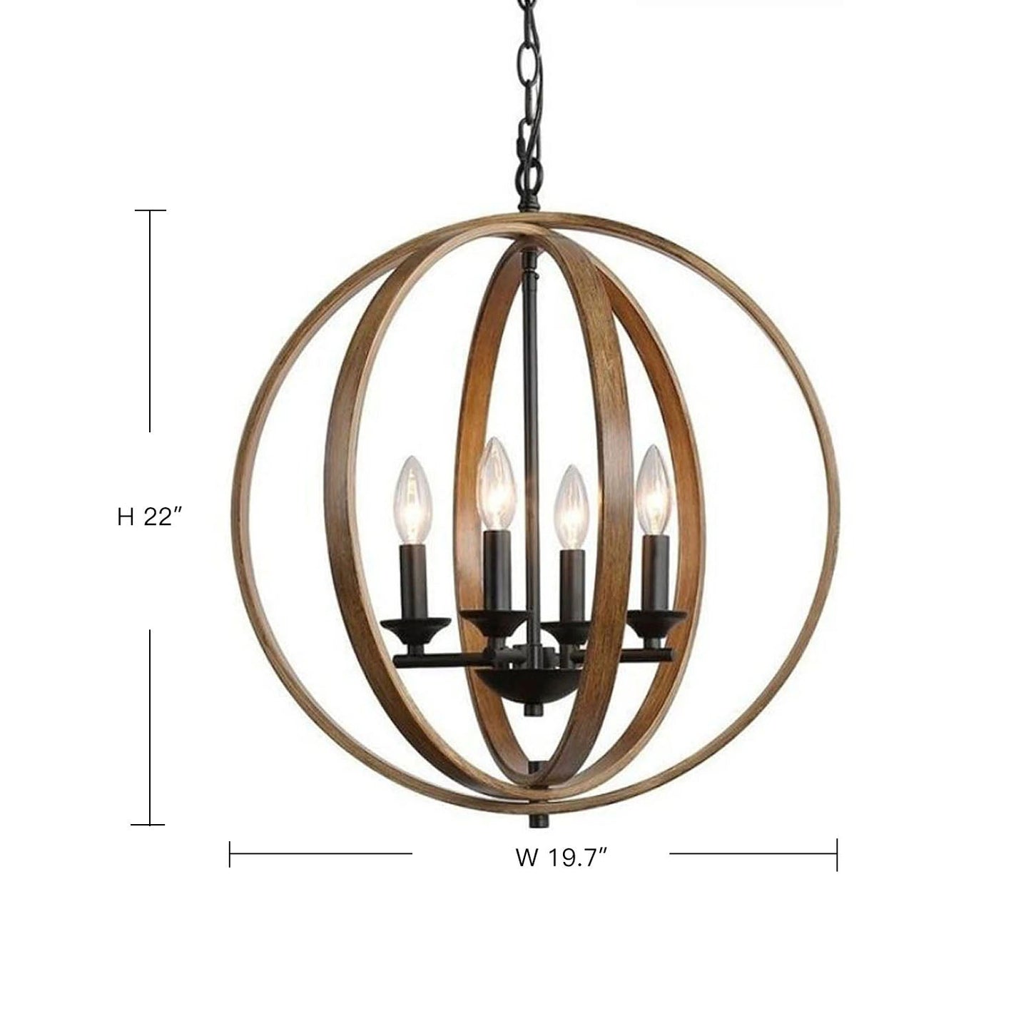 Dark Bronze Orb Chandelier