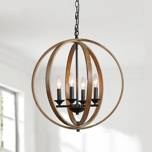 Dark Bronze Orb Chandelier