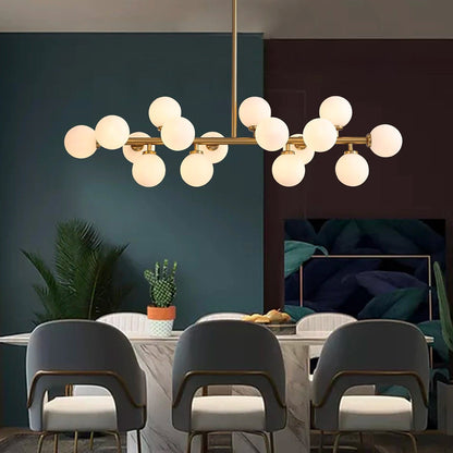 Glass Globes Linear Chandelier