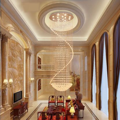 Large Raindrop Crystal Chandelier Ball Shape