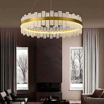 Light Luxury Round Living Room Chandelier