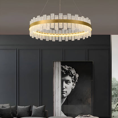 Light Luxury Round Living Room Chandelier