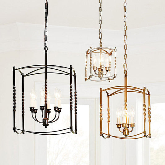 Modern Industry Lantern Geometric Chandelier