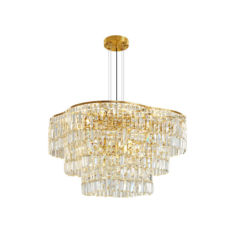 Modern Luxury Gold Crystal  Chandelier