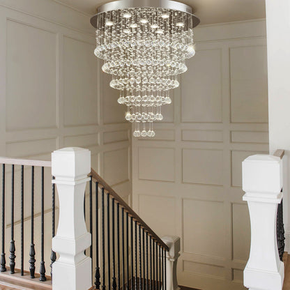 Multi Layer Round Crystal Chandelier Ceiling Lights