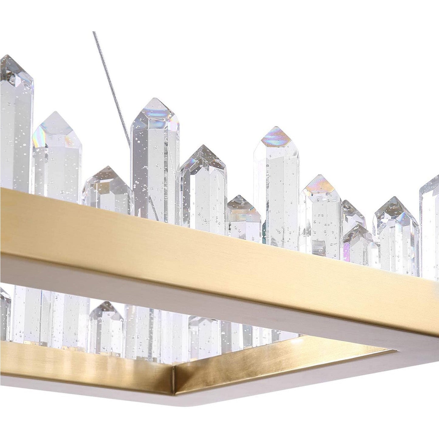 Rectangular Iceberg Crystal Chandelier