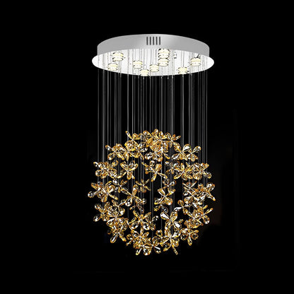 Restaurant Crystal Chandelier Circular Living Room Chandelier