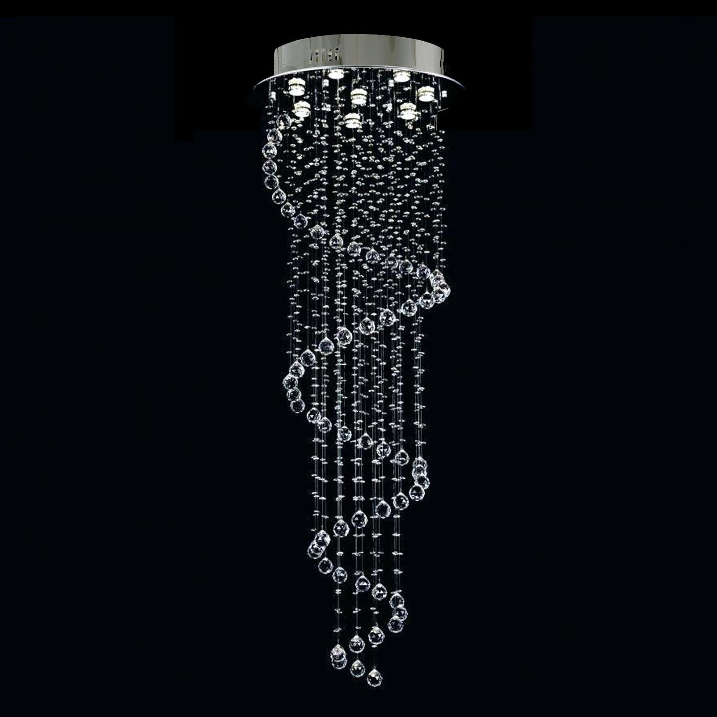 Spiral Raindrop Chandelier - Raindrop Crystal Chandelier