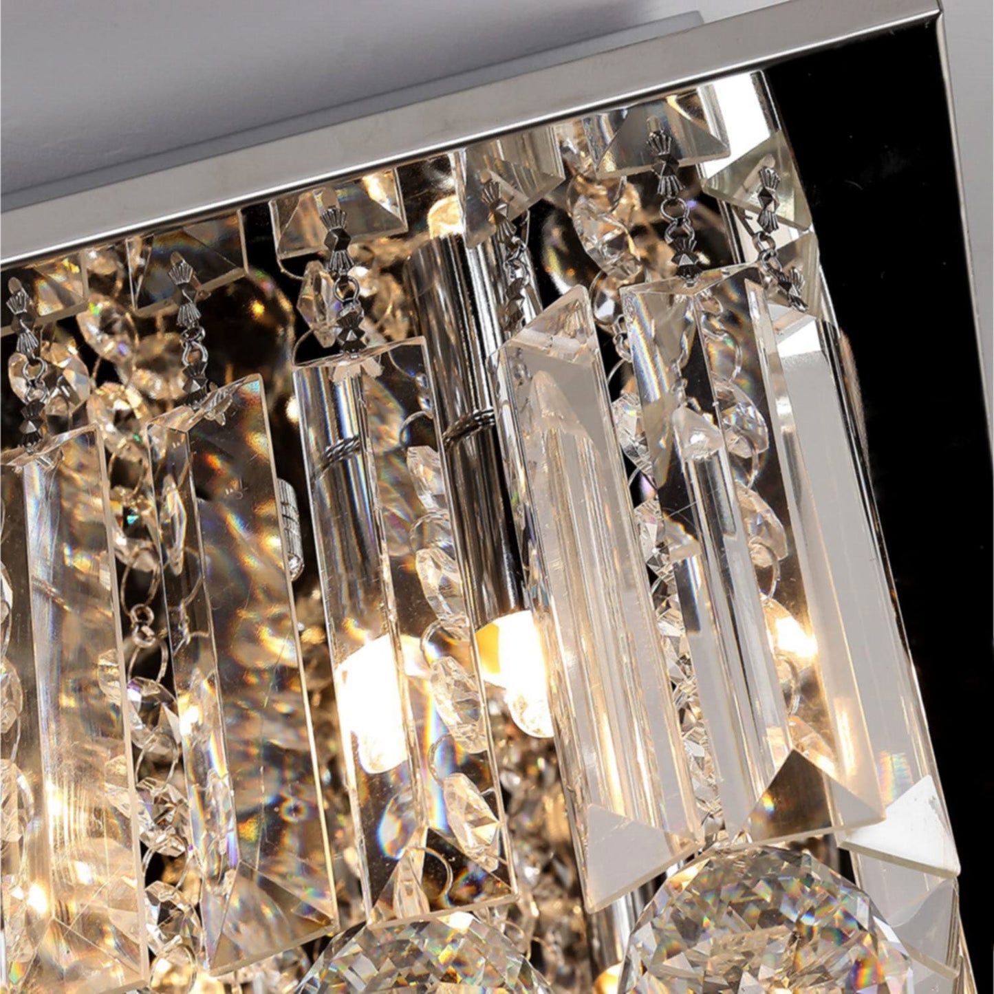 Square Raindrop Crystal Chandelier - Ceiling Light